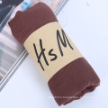 Factory price wholesale cheap solid color cotton feeling scarf women polyester scarf